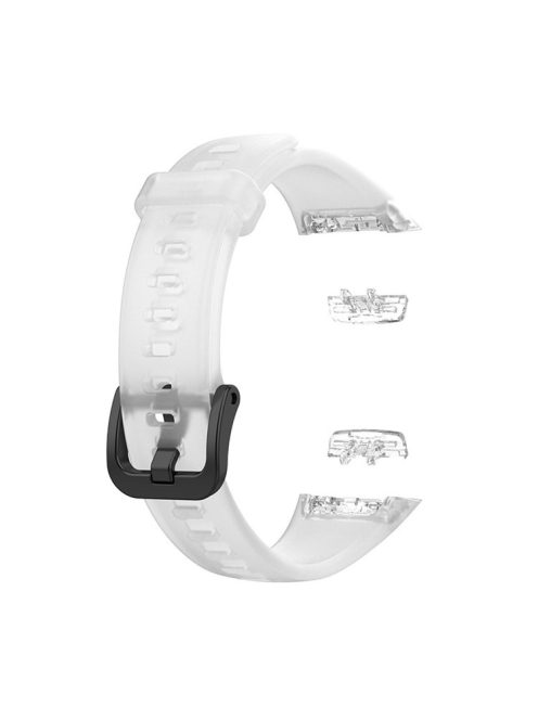 Transparent Waterproof TPU Replacement Strap Watch Bands for Huawei Band 6 / Honor Band 6 - Transparent White