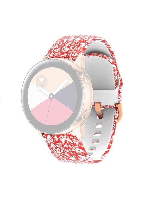 Universal 22mm Patterned Silicone Watch Band Strap for Huawei Watch 3 / 3 Pro / Samsung Amazfit Watch Etc - Red Butterflies