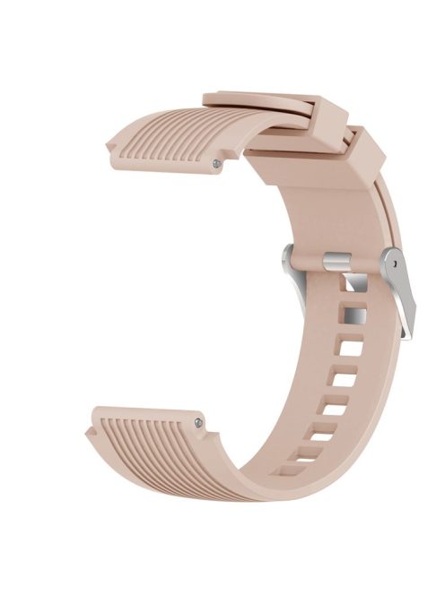 Universal 22mm Width Lines Soft Silicone Band Watchband Strap for Huawei Watch 3 / 3 Pro / Samsung Amazfit Watch Etc - Khaki