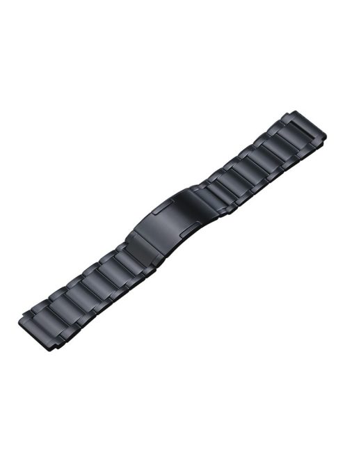 Watch Band for Huawei Watch 4 Pro / GT 3 46mm / GT 2 46mm / GT 3 Porsche Design , 3 Beads Titanium Steel Bracelet Straps 22mm - Black