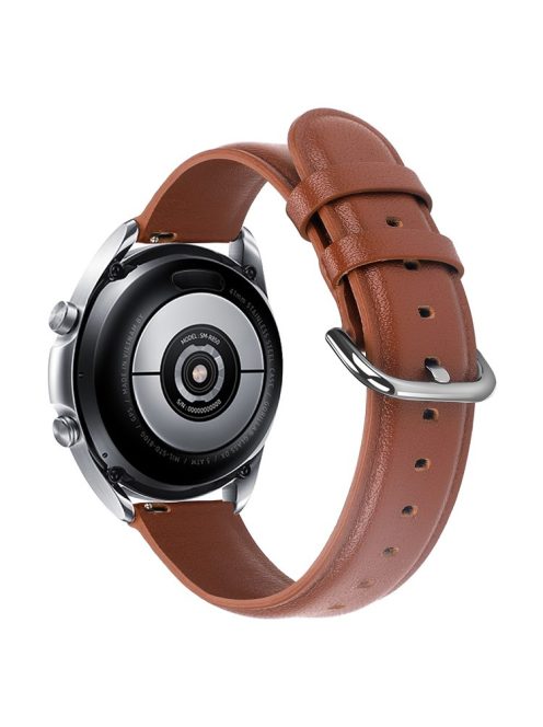 Watch Strap for Huawei Watch GT / GT 2 46mm / 42mm / Samsung Galaxy Watch 46mm First Layer Cowhide Wrist Band - Brown