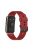 Waterproof Soft Solid Color Silicone Watch Strap Wristband with Buckle for Huawei Watch Fit Mini - Coral Red