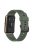 Waterproof Soft Solid Color Silicone Watch Strap Wristband with Buckle for Huawei Watch Fit Mini - Olive Green