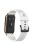 Waterproof Soft Solid Color Silicone Watch Strap Wristband with Buckle for Huawei Watch Fit Mini - White