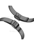 14mm Seven Beads Stainless Steel Watch Band Replacement Strap with Durable Clasp for Apple Watch Series 8 41mm / Series 7 41mm / SE 44mm / SE (2022) 44mm / 6 / 5 / 4 40mm / Series 3 / 2 / 1 38mm - Black