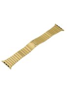 1:1 Scale Butterfly Clasp Stainless Steel Watch Band for Apple Watch Series 10 46mm / Ultra 2 Ultra 49mm / 9 8 7 45mm / SE (2023) SE (2022) SE 6 5 4 44mm / 3 2 1 42mm - Gold Color