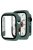 2-in-1 Frame PC + Tempered Glass Protector Watch Case for Apple Watch Series 3/2/1 42mm - Dark Green