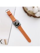 22mm Solid Color Genuine Leather Watch Band for Apple Watch Series 10 42mm / 9 8 7 41mm / 6 5 4 SE SE (2022) SE (2023) 40mm / 3 2 1 38mm - Brown