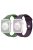 2Pcs Size M / L AW Silicone Strap for Apple Watch Series 10 42mm / 9 8 7 41mm / SE (2023) SE (2022) SE 6 5 4 40mm / 3 2 1 38mm Adjustable Watch Band - Army Green+Violet