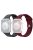 2Pcs Size M / L AW Silicone Strap for Apple Watch Series 10 42mm / 9 8 7 41mm / SE (2023) SE (2022) SE 6 5 4 40mm / 3 2 1 38mm Adjustable Watch Band - Black+Wine Red