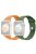 2Pcs Size M / L AW Silicone Strap for Apple Watch Series 10 42mm / 9 8 7 41mm / SE (2023) SE (2022) SE 6 5 4 40mm / 3 2 1 38mm Adjustable Watch Band - Orange+Army Green