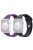 2Pcs Size M / L AW Silicone Strap for Apple Watch Series 10 42mm / 9 8 7 41mm / SE (2023) SE (2022) SE 6 5 4 40mm / 3 2 1 38mm Adjustable Watch Band - Purple+Black