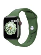 2Pcs Size M / L AW Watch Band for Apple Watch Series 10 42mm / 9 8 7 41mm / SE (2023) SE (2022) SE 6 5 4 40mm / 3 2 1 38mm Silicone Wrist Strap - Blue+Army Green