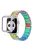 3 Beads Rhinestone Decor Replacement Watch Strap + Anti-Drop Double Row Rhinestone PC Watch Case Cover for Apple Watch Series 1 / 2 / 3 38mm - Multi-Color