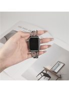 3 Rows Rhinestone Watch Strap for Apple Watch Series 10 42mm / 9 8 7 41mm / SE (2023) SE (2022) SE 6 5 4 40mm / 3 2 1 38mm Zinc Alloy Band - Black