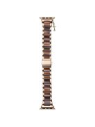 3-bead Strap for Apple Watch Series 10 46mm / Ultra 2 Ultra 49mm / Series 9 8 7 45mm / SE (2023) SE (2022) SE 6 5 4 44mm / 3 2 1 42mm - Chocolate