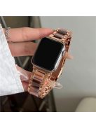 3-bead Strap for Apple Watch Series 10 46mm / Ultra 2 Ultra 49mm / Series 9 8 7 45mm / SE (2023) SE (2022) SE 6 5 4 44mm / 3 2 1 42mm - Chocolate