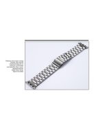 316 Stainless Steel Watch Strap with Lugs Adapters for Apple Watch Series 10 46mm / Ultra 2 Ultra 49mm / 9 8 7 45mm / SE (2023) SE (2022) SE 6 5 4 44mm / 3 2 1 42mm - Silver Color