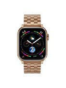 5-Bead Metal Strap for Apple Watch 10 46mm / Ultra 2 / Ultra 49mm / 9 8 7 45mm / SE (2023) SE (2022) SE 6 5 4 44mm / 3 2 1 42mm Wrist Band - Rose Gold