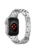 5-Bead Metal Strap for Apple Watch 10 46mm / Ultra 2 / Ultra 49mm / 9 8 7 45mm / SE (2023) SE (2022) SE 6 5 4 44mm / 3 2 1 42mm Wrist Band - Silver