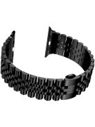 5-Beads Stainless Steel Watch Band for Apple Watch Series 10 42mm / 9 8 7 41mm / 6 5 4 SE SE (2022) SE (2023) 40mm / 3 2 1 38mm - Black