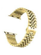 5-Beads Stainless Steel Watch Band for Apple Watch Series 10 42mm / 9 8 7 41mm / 6 5 4 SE SE (2022) SE (2023) 40mm / 3 2 1 38mm - Gold