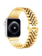 5-Beads Stainless Steel Watch Band for Apple Watch Series 10 42mm / 9 8 7 41mm / 6 5 4 SE SE (2022) SE (2023) 40mm / 3 2 1 38mm - Gold