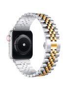 5-Beads Stainless Steel Watch Band for Apple Watch Series 10 42mm / 9 8 7 41mm / 6 5 4 SE SE (2022) SE (2023) 40mm / 3 2 1 38mm - Silver / Gold