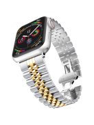 5-Beads Stainless Steel Watch Band for Apple Watch Series 10 42mm / 9 8 7 41mm / 6 5 4 SE SE (2022) SE (2023) 40mm / 3 2 1 38mm - Silver / Gold