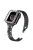 7 Beads Stainless Steel Watch Band Strap + Protective Case Replacement for Apple Watch Series 3 / 2 / 1 38mm - Black