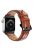 A011 For Apple Watch Series 10 46mm / Ultra 2 Ultra 49mm / 9 8 7 45mm / SE (2023) SE (2022) SE 6 5 4 44mm / 3 2 1 42mm Crazy Horse Texture Cowhide Leather Wrist Band Smartwatch Replacement Strap - Brown