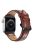 A011 For Apple Watch Series 10 46mm / Ultra 2 Ultra 49mm / 9 8 7 45mm / SE (2023) SE (2022) SE 6 5 4 44mm / 3 2 1 42mm Crazy Horse Texture Cowhide Leather Wrist Band Smartwatch Replacement Strap - Dark Brown