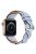 A030 For Apple Watch Series 10 42mm / 9 8 7 41mm / 6 5 4 SE SE (2022) SE (2023) 40mm / 3 2 1 38mm Stylish Woven Design Watch Strap Top Layer Cowhide Leather Adjustable Wrist Band - Baby Blue