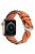 A030 For Apple Watch Series 10 42mm / 9 8 7 41mm / 6 5 4 SE SE (2022) SE (2023) 40mm / 3 2 1 38mm Stylish Woven Design Watch Strap Top Layer Cowhide Leather Adjustable Wrist Band - Orange