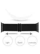 Adjustable Braided Polyester Nylon Watch Band Strap for Apple Watch Ultra 49mm / Ultra 2 49mm / Series 9 45mm / SE (2023) 44mm / Series 7 / 8 45mm / Series 6 / 5 / 4 / SE / SE (2022) 44m / Series / Series 3 / 2 / 1 42mm - Black