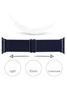 Adjustable Braided Polyester Nylon Watch Band Strap for Apple Watch Ultra 49mm / Ultra 2 49mm / Series 9 45mm / SE (2023) 44mm / Series 7 / 8 45mm / Series 6 / 5 / 4 / SE / SE (2022) 44m / Series / Series 3 / 2 / 1 42mm - Dark Blue