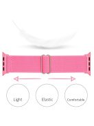 Adjustable Braided Polyester Nylon Watch Band Strap for Apple Watch Ultra 49mm / Ultra 2 49mm / Series 9 45mm / SE (2023) 44mm / Series 7 / 8 45mm / Series 6 / 5 / 4 / SE / SE (2022) 44m / Series / Series 3 / 2 / 1 42mm - Hot Pink