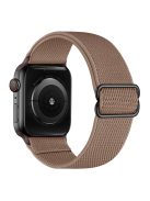 Adjustable Braided Polyester Nylon Watch Band Strap for Apple Watch Ultra 49mm / Ultra 2 49mm / Series 9 45mm / SE (2023) 44mm / Series 7 / 8 45mm / Series 6 / 5 / 4 / SE / SE (2022) 44m / Series / Series 3 / 2 / 1 42mm - Light Brown