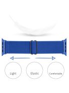 Adjustable Braided Polyester Nylon Watch Band Strap for Apple Watch Ultra 49mm / Ultra 2 49mm / Series 9 45mm / SE (2023) 44mm / Series 7 / 8 45mm / Series 6 / 5 / 4 / SE / SE (2022) 44m / Series / Series 3 / 2 / 1 42mm - Midnight Blue