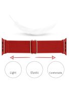 Adjustable Braided Polyester Nylon Watch Band Strap for Apple Watch Ultra 49mm / Ultra 2 49mm / Series 9 45mm / SE (2023) 44mm / Series 7 / 8 45mm / Series 6 / 5 / 4 / SE / SE (2022) 44m / Series / Series 3 / 2 / 1 42mm - Red