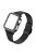 Adjustable Buckle Closure Stainless Steel Milanese Smart Watch Wristband Replacement + Rhinestone Watch Protective Case for Apple Watch Series 3/2/1 42mm - Black