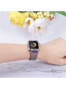 Adjustable Buckle Closure Stainless Steel Milanese Smart Watch Wristband Replacement + Rhinestone Watch Protective Case for Apple Watch Series 3/2/1 42mm - Multi-color