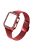 Adjustable Buckle Closure Stainless Steel Milanese Smart Watch Wristband Replacement + Rhinestone Watch Protective Case for Apple Watch Series 3/2/1 42mm - Red