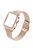 Adjustable Buckle Closure Stainless Steel Milanese Smart Watch Wristband Replacement + Rhinestone Watch Protective Case for Apple Watch Series 3/2/1 42mm - Rose Gold