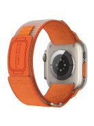 Adjustable Nylon Strap for Apple Watch 10 46mm / Ultra 2 / Ultra 49mm / 9 8 7 45mm / SE (2023) SE (2022) SE 6 5 4 44mm / 3 2 1 42mm Wrist Band - Orange