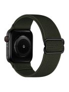 Adjustable Woven Polyester Watchband Wrist Strap Replacement for Apple Watch Series 10 42mm / 9 8 7 41mm / 6 5 4 SE SE (2022) SE (2023) 40mm / 3 2 1 38mm  -  Army Green