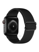 Adjustable Woven Polyester Watchband Wrist Strap Replacement for Apple Watch Series 10 42mm / 9 8 7 41mm / 6 5 4 SE SE (2022) SE (2023) 40mm / 3 2 1 38mm  -  Black