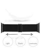 Adjustable Woven Polyester Watchband Wrist Strap Replacement for Apple Watch Series 10 42mm / 9 8 7 41mm / 6 5 4 SE SE (2022) SE (2023) 40mm / 3 2 1 38mm  -  Black