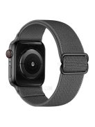 Adjustable Woven Polyester Watchband Wrist Strap Replacement for Apple Watch Series 10 42mm / 9 8 7 41mm / 6 5 4 SE SE (2022) SE (2023) 40mm / 3 2 1 38mm  -  Dark Grey