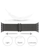 Adjustable Woven Polyester Watchband Wrist Strap Replacement for Apple Watch Series 10 42mm / 9 8 7 41mm / 6 5 4 SE SE (2022) SE (2023) 40mm / 3 2 1 38mm  -  Dark Grey